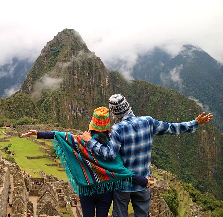 Couples visiting Machu Picchu